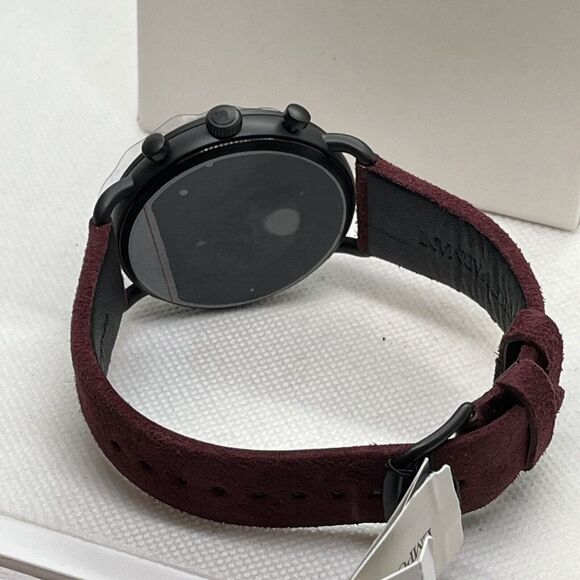Emperio Armani AR11265 Men Burgundy Leather Analog Dial Quartz Wrist Watch JMB30 - Picture 11 of 12